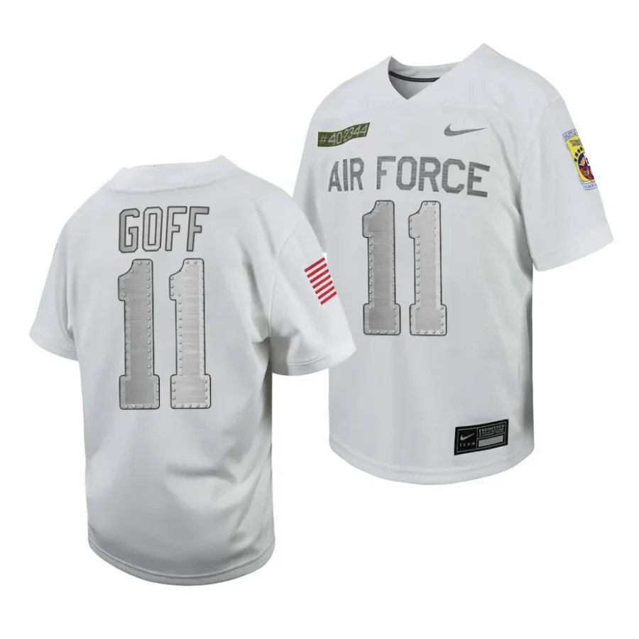 air force falcons camby goff youth white rivalry football 2023 jersey scaled