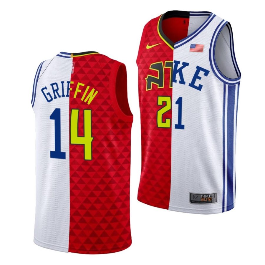 aj griffin hawks x duke 2022 nba draft red white split edition jersey scaled