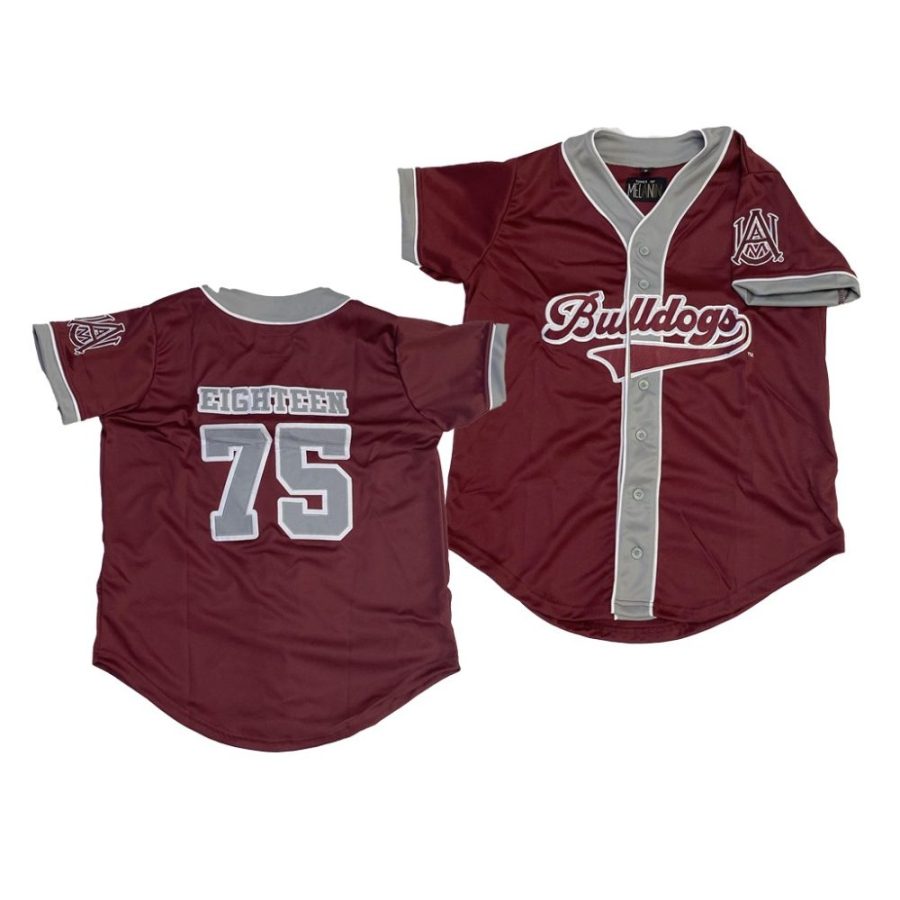 alabama a&m bulldogs maroon baseball tones of melanin jersey scaled