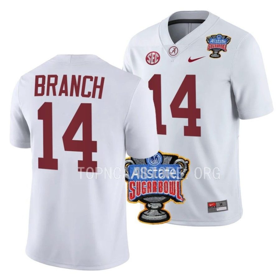 alabama crimson tide brian branch white 2022 sugar bowl college football jersey scaled