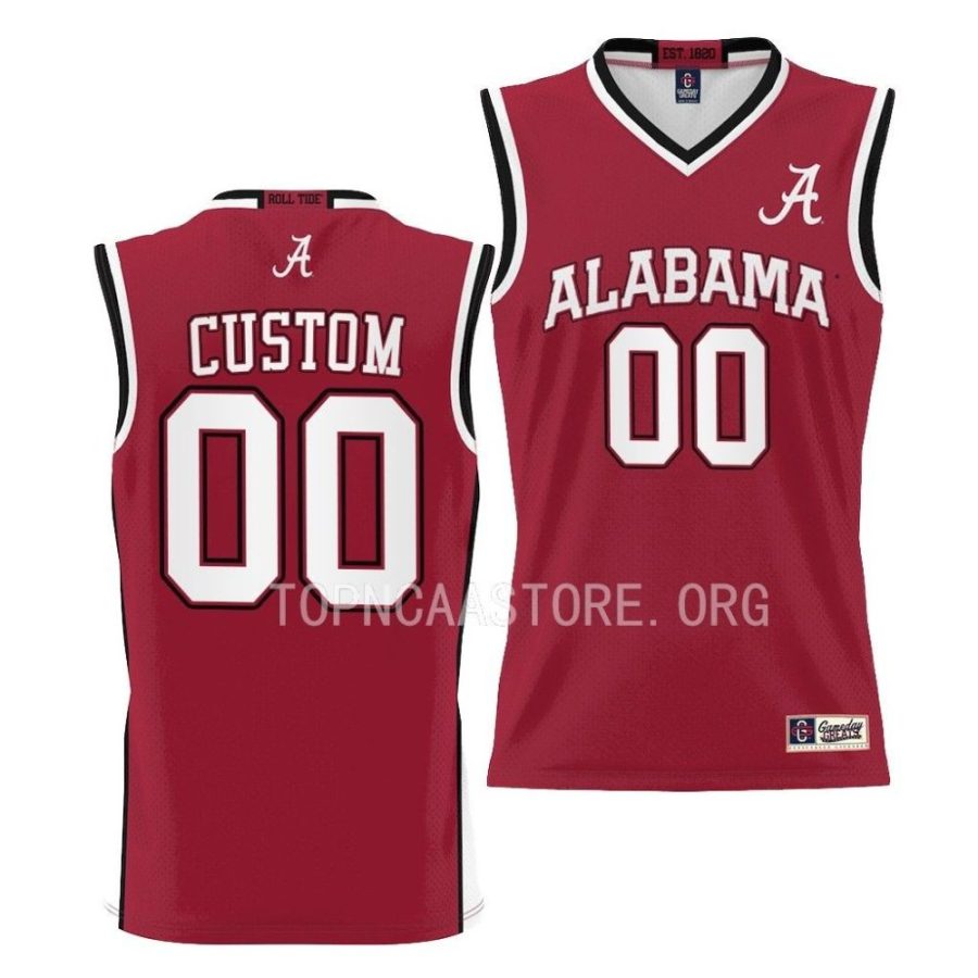 alabama crimson tide custom crimson college basketball youth jersey scaled