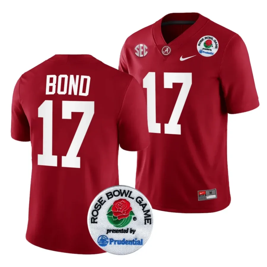 alabama crimson tide isaiah bond crimson 2024 rose bowl college football playoff jersey scaled