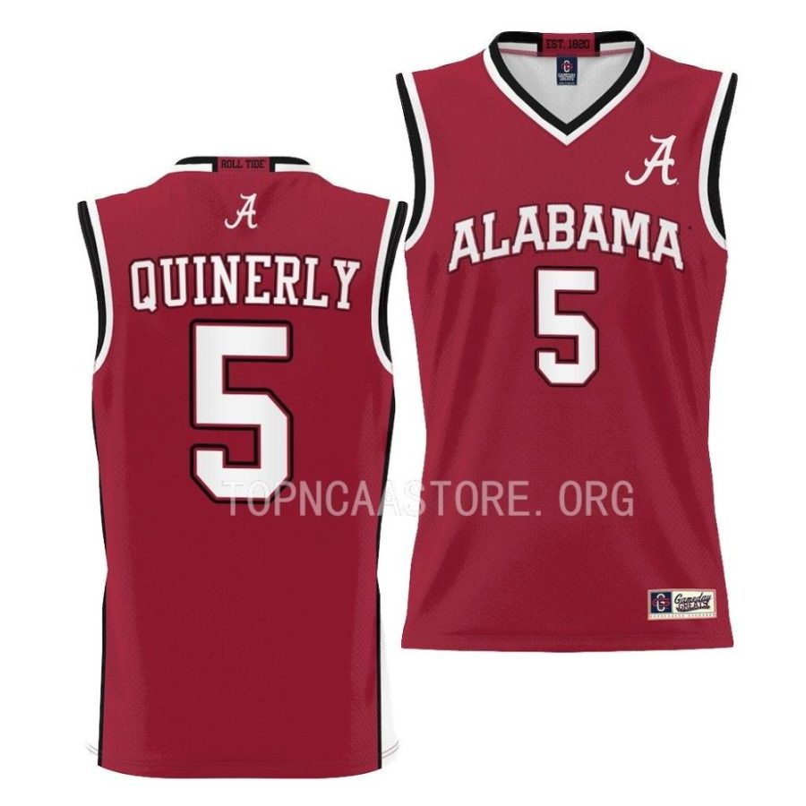 alabama crimson tide jahvon quinerly crimson college basketball youth jersey scaled