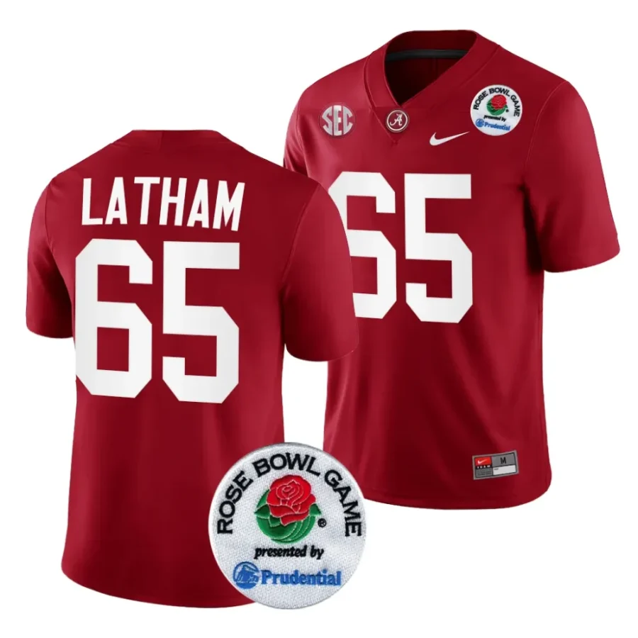 alabama crimson tide jc latham crimson 2024 rose bowl college football playoff jersey scaled