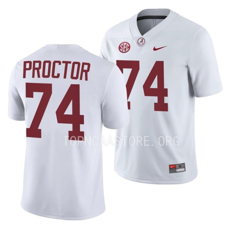 alabama crimson tide kadyn proctor white college football class of 2023 jersey scaled