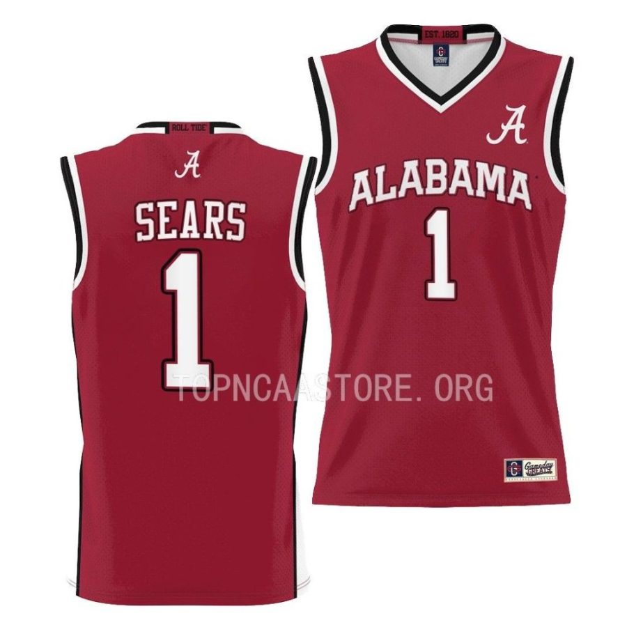 alabama crimson tide mark sears crimson college basketball youth jersey scaled