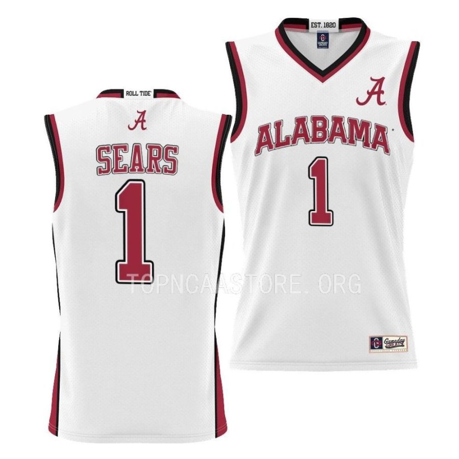 alabama crimson tide mark sears youth white college basketball jersey scaled