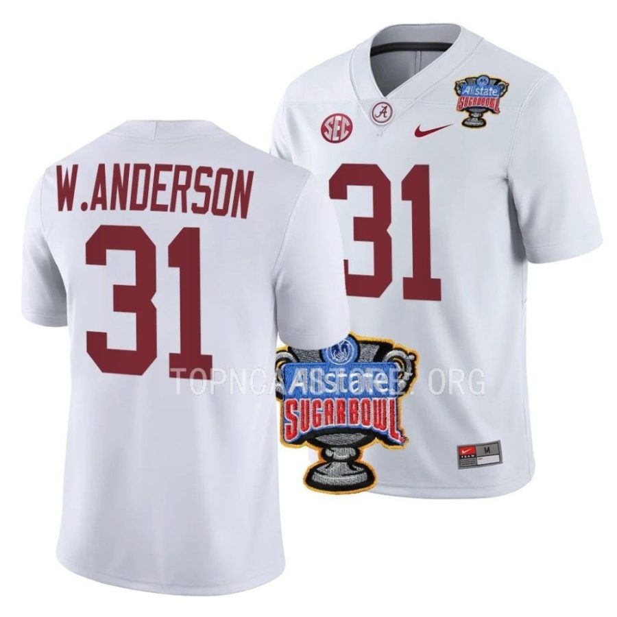 alabama crimson tide will anderson jr. white 2022 sugar bowl college football jersey scaled