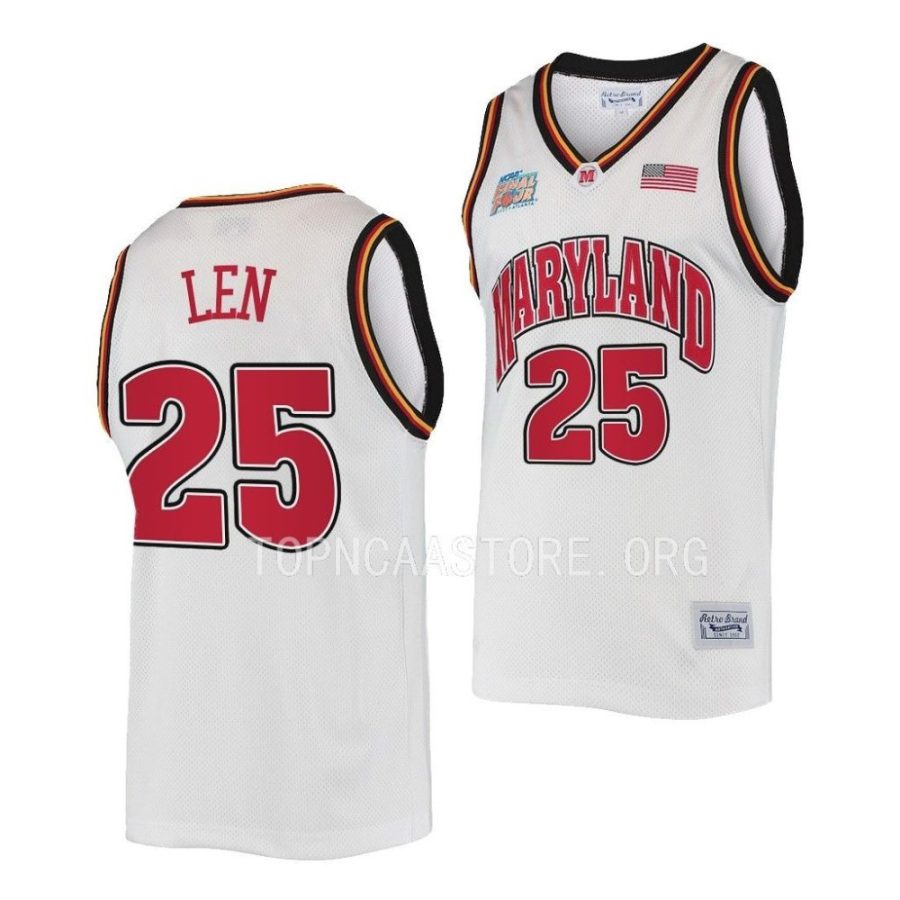 alex len maryland terrapins classic commemorative retro final 4white jersey scaled