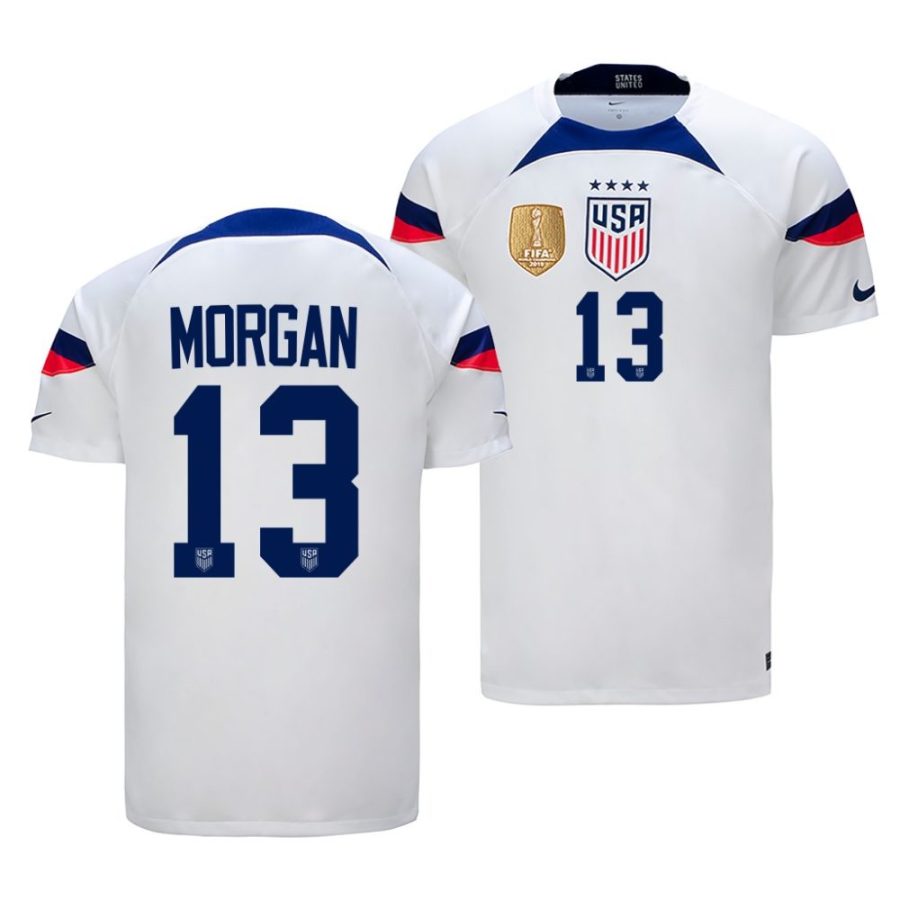 alex morgan white fifa badgehome uswnt jersey scaled