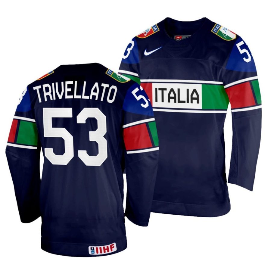 alex trivellato away 2022 iihf world championship navy jersey scaled