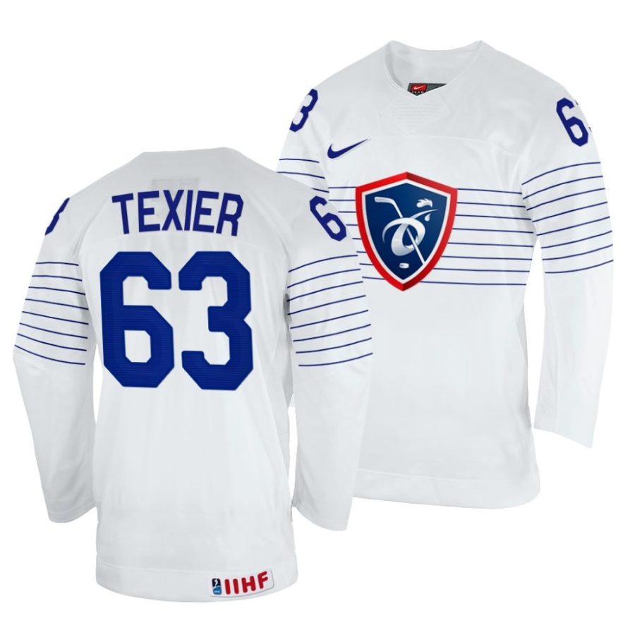 alexandre texier white 2022 iihf world championship france home jersey scaled