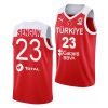 alperen sengun turkey 2022 fiba basketball world cup red away jersey scaled