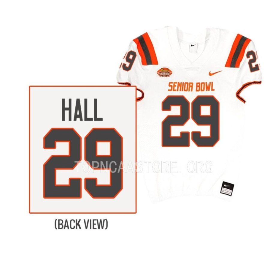 american team derick hall white 2023 senior bowl all star football jersey scaled