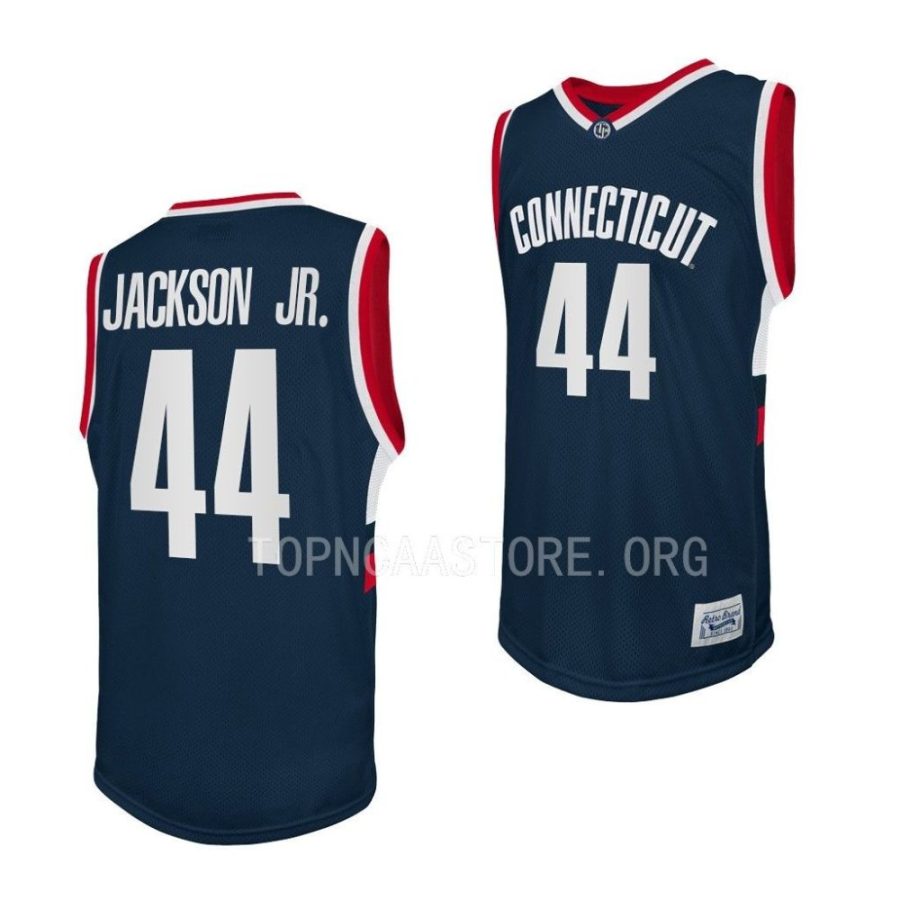 andre jackson uconn huskies 2022 23retro basketball navy jersey scaled