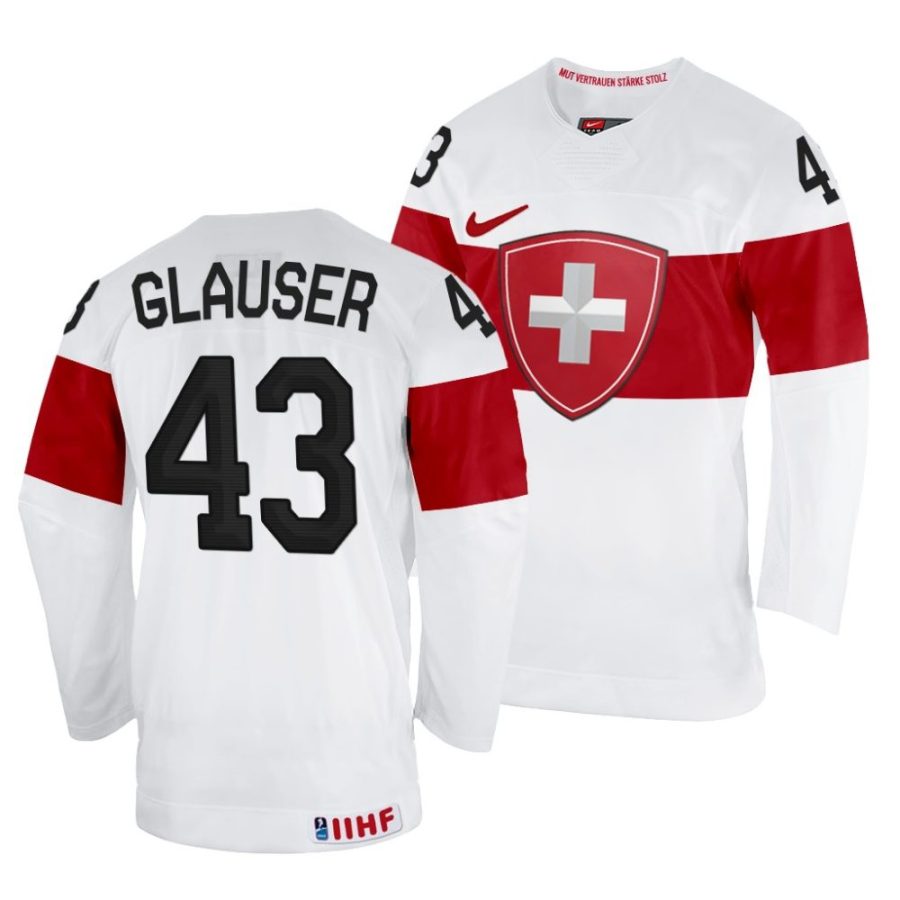 andrea glauser home 2022 iihf world championship white jersey scaled