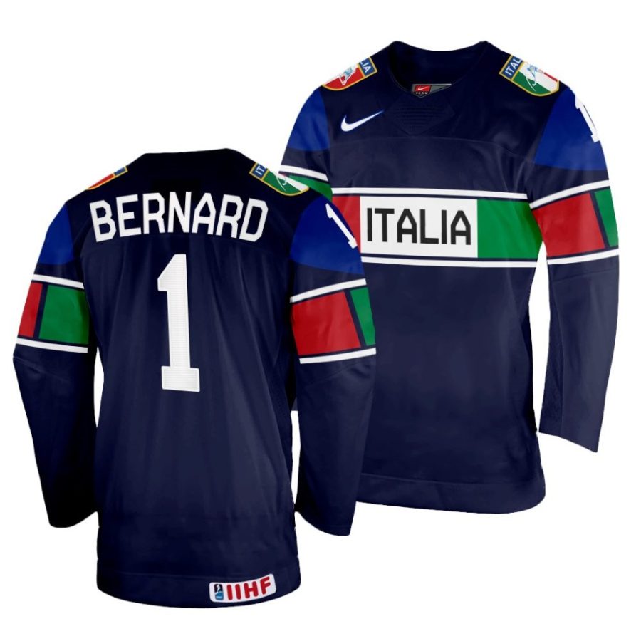 andreas bernard away 2022 iihf world championship navy jersey scaled