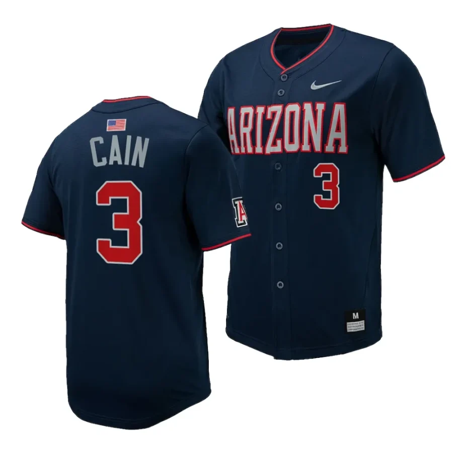 andrew cain navy replica baseballfull button arizona wildcats jersey scaled