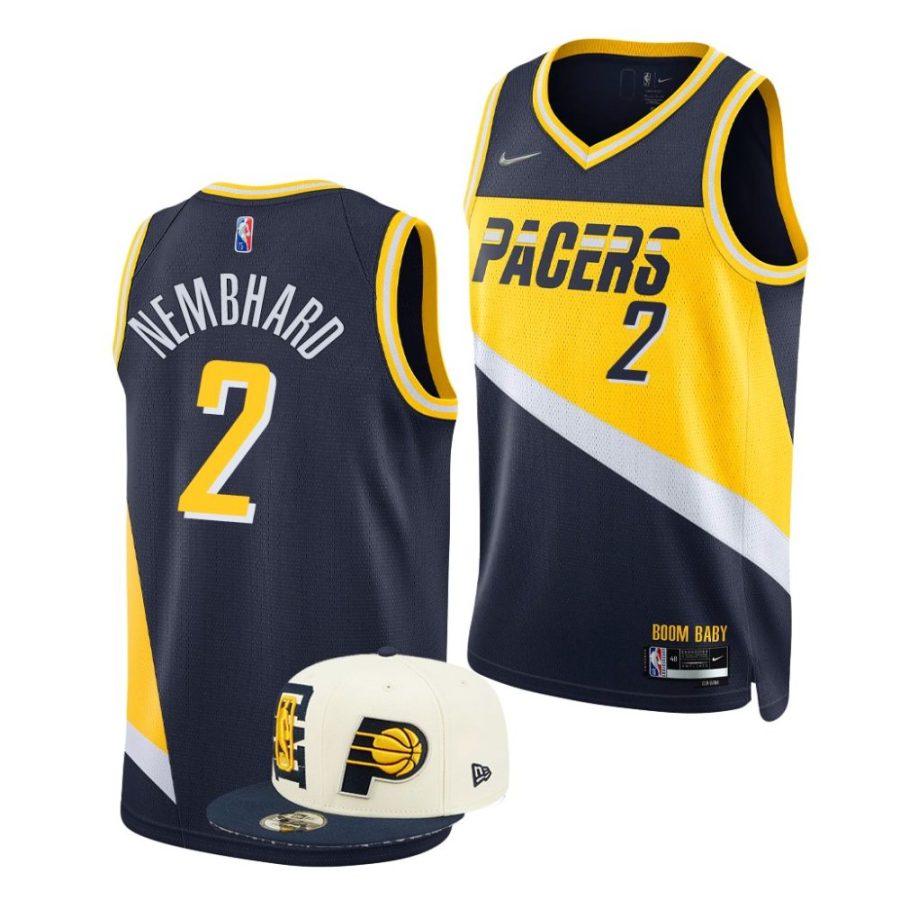 andrew nembhard pacers city edition 2022 nba draft gonzaga bulldogs navy jersey scaled