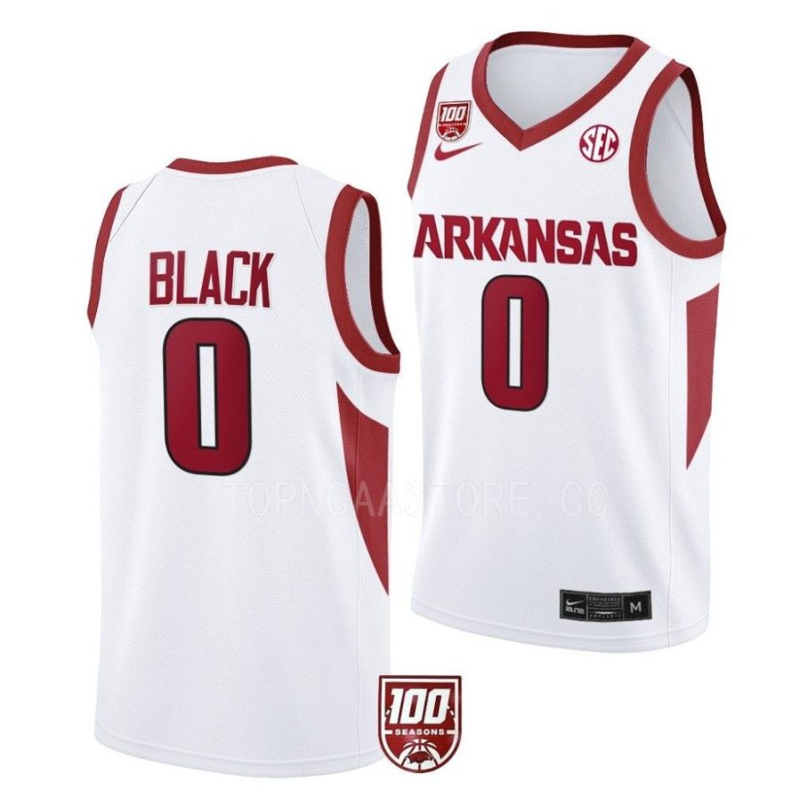 anthony black arkansas razorbacks 2022 23100 season college basketballwhite jersey scaled