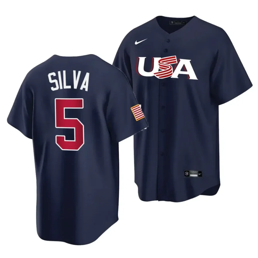 anthony silva usa baseball navy2023 collegiate national team menstripes jersey scaled