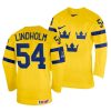 anton lindholm home 2022 iihf world championship yellow jersey scaled