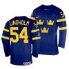 anton lindholm navy 2022 iihf world championship sweden away jersey scaled