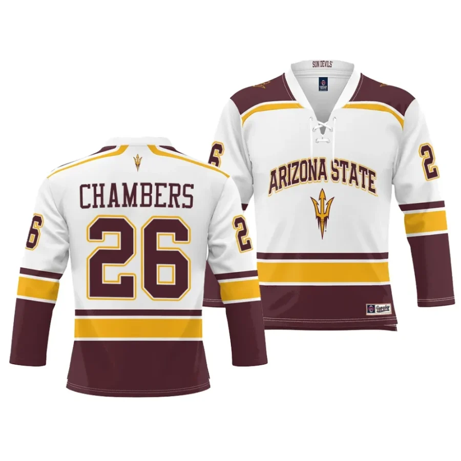 arizona state sun devils brian chambers ice hockey white nil jersey scaled