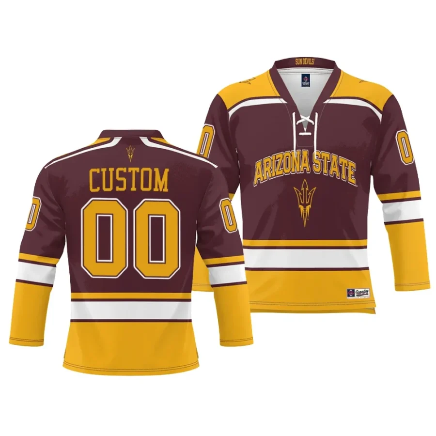 arizona state sun devils custom ice hockey maroon nil jersey scaled