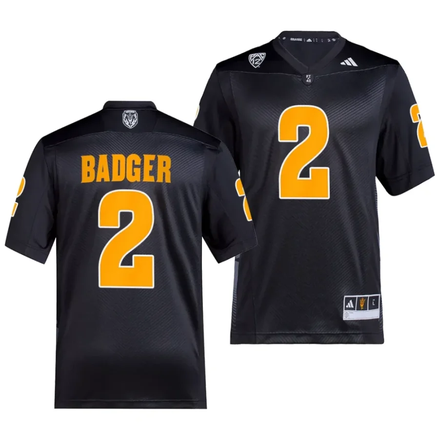 arizona state sun devils elijhah badger black 2023premier college football jersey scaled