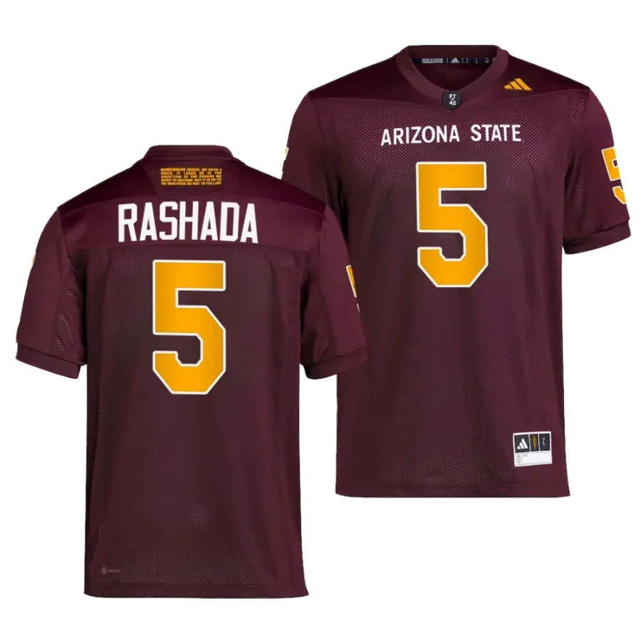 arizona state sun devils jaden rashada maroon 2023premier football jersey scaled