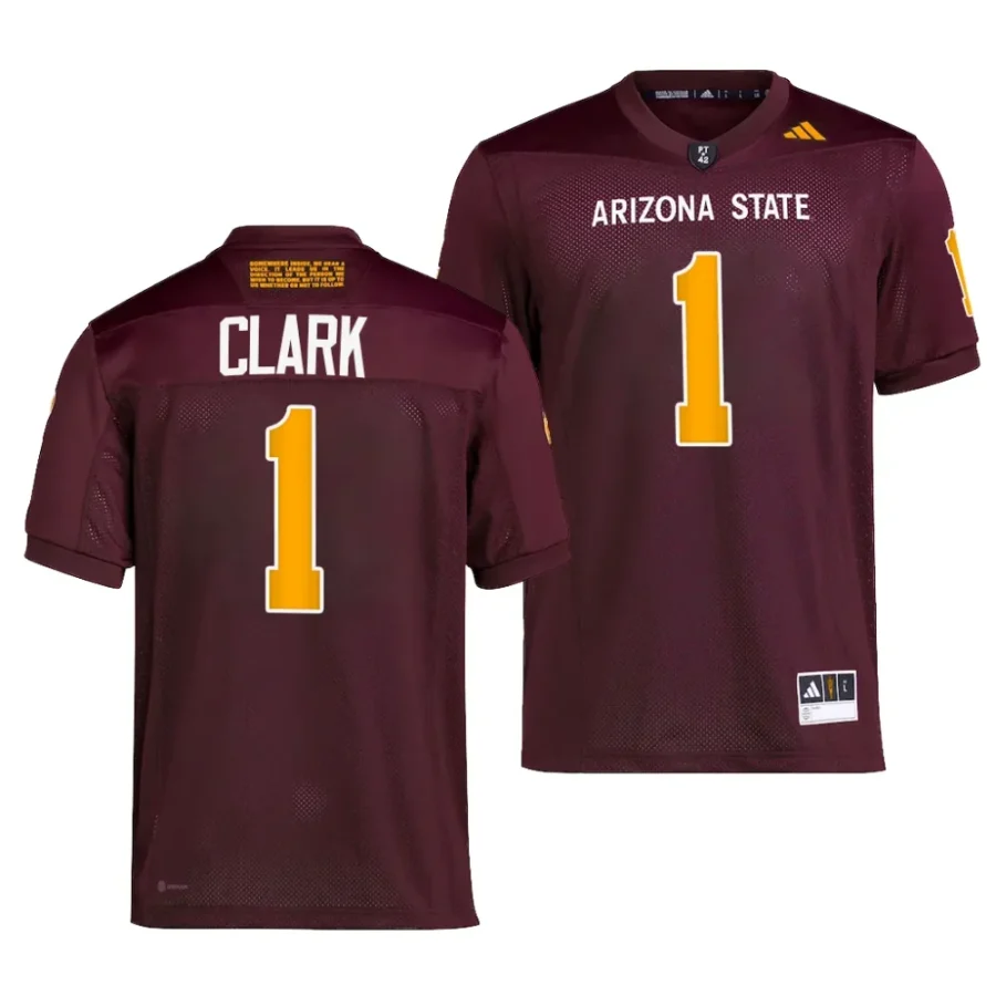 arizona state sun devils jordan clark maroon 2023premier football jersey scaled