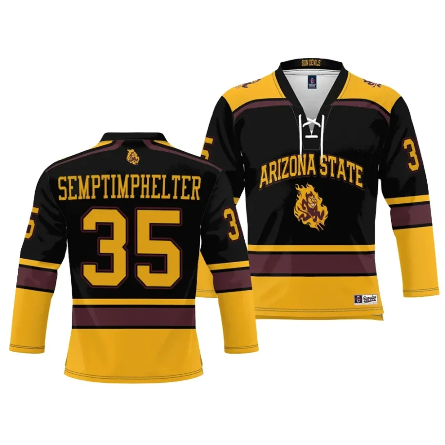 arizona state sun devils t.j. semptimphelter ice hockey black nil jersey scaled