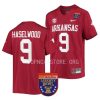 arkansas razorbacks jadon haselwood cardinal 2022 liberty bowl college football jersey scaled