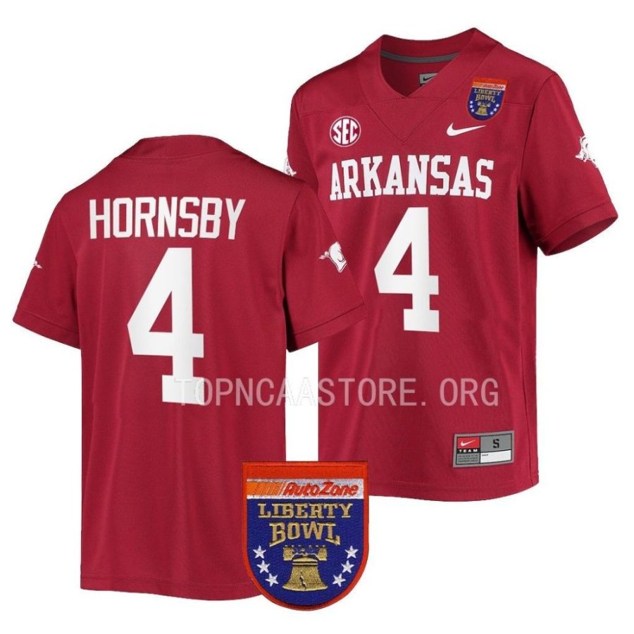 arkansas razorbacks malik hornsby cardinal 2022 liberty bowl college football jersey scaled