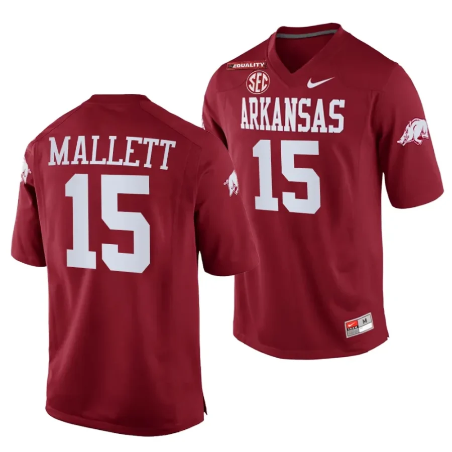 arkansas razorbacks ryan mallett cardinal college football rip jersey scaled