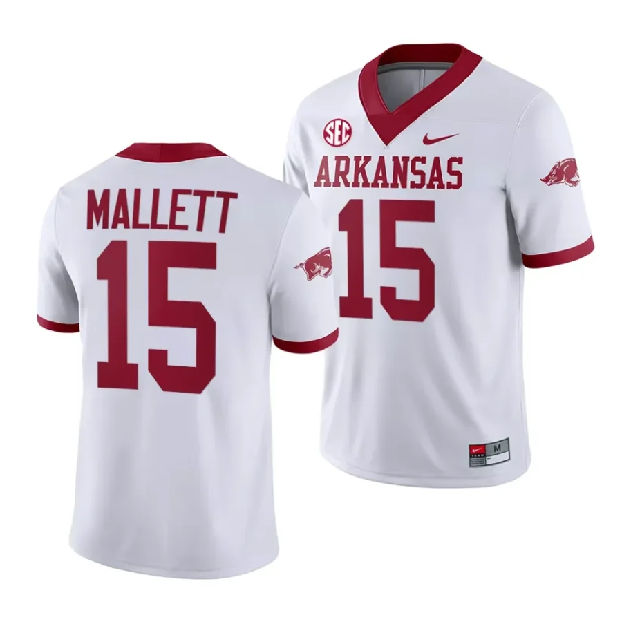 arkansas razorbacks ryan mallett white college football rip jersey scaled