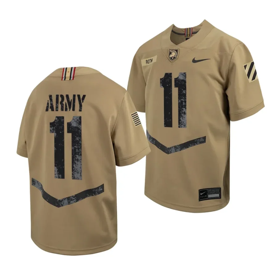 army black knights isaiah alston youth tan 2023 rivalry collection jersey scaled