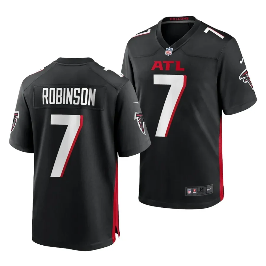 atlanta falcons bijan robinson black 2023 nfl draft game jersey scaled