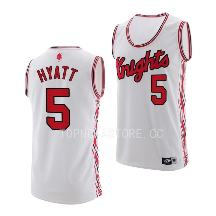 aundre hyatt rutgers scarlet knights 2022 23retro basketball white jersey scaled