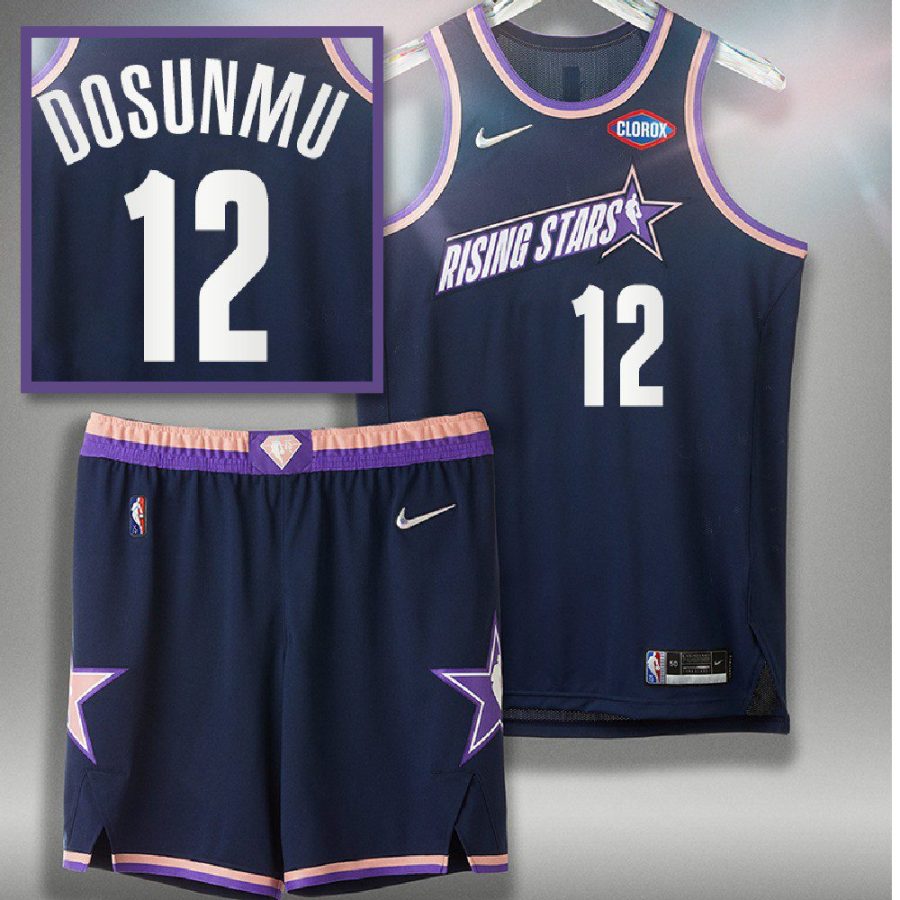 ayo dosunmu purple 2022 nba rising stars bulls jersey