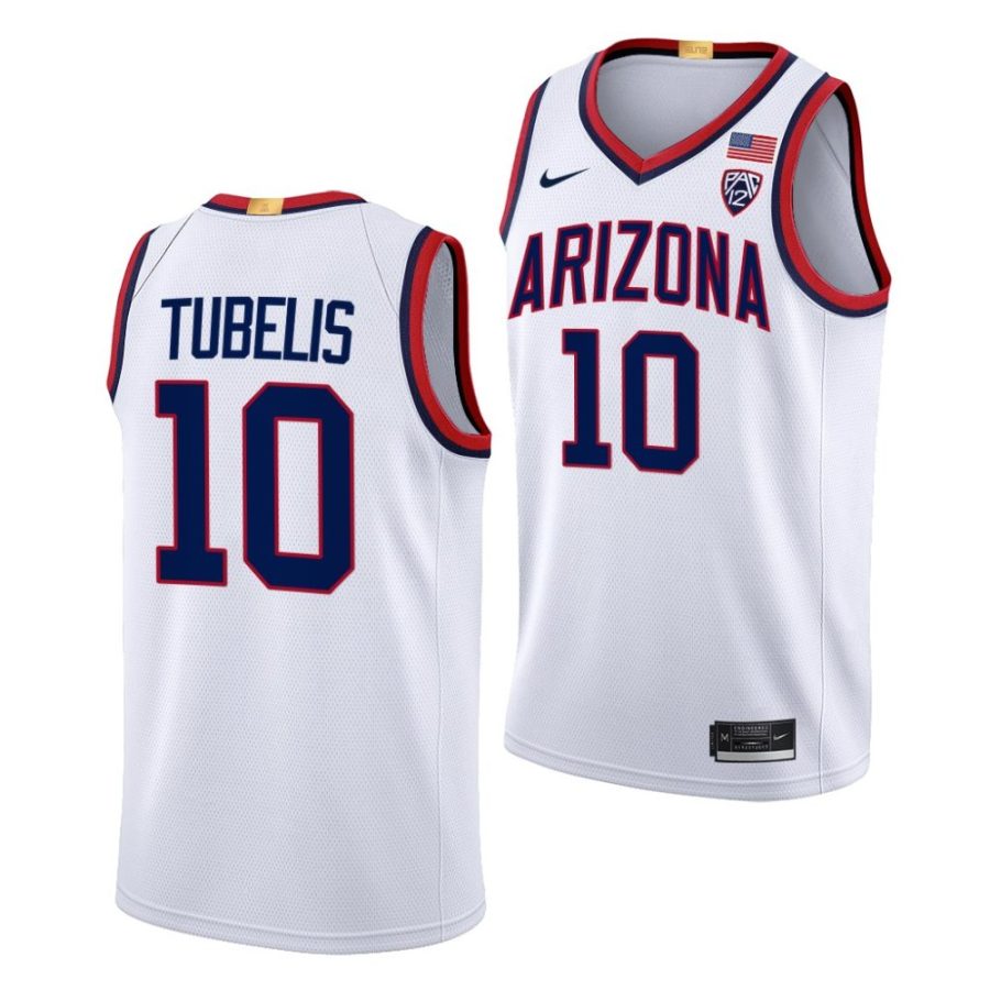 azuolas tubelis arizona wildcats 2022 23limited basketball white jersey scaled