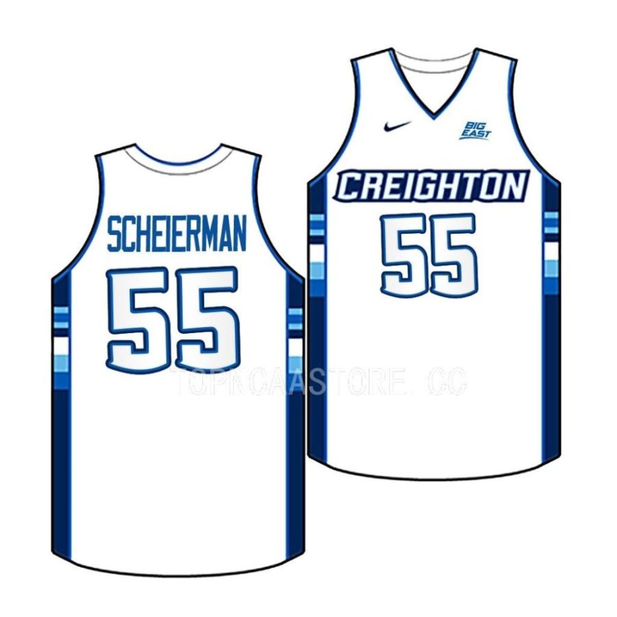 baylor scheierman creighton bluejays 2022 23college basketball replicawhite jersey scaled