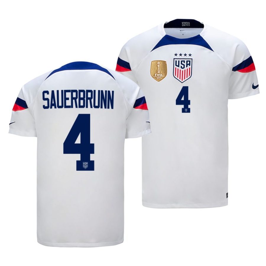 becky sauerbrunn white fifa badgehome uswnt jersey scaled