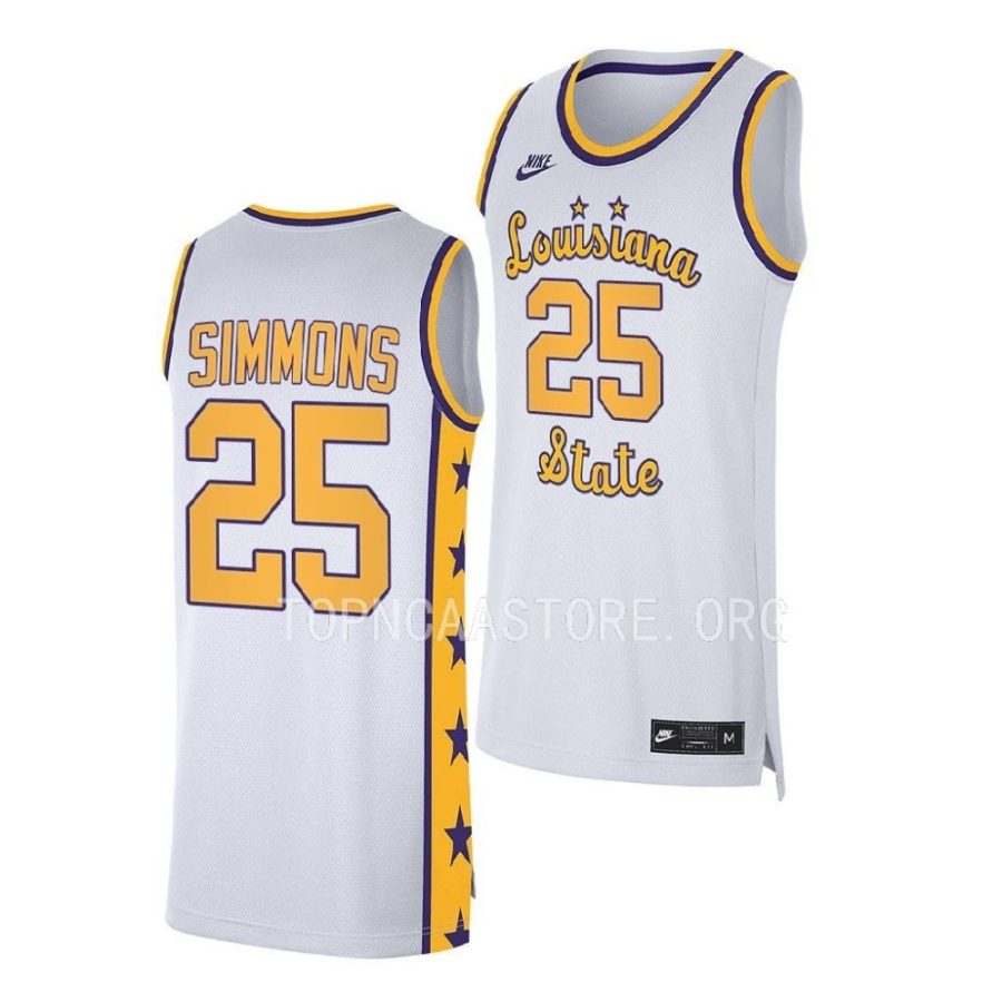 ben simmons lsu tigers replica basketball white jersey scaled