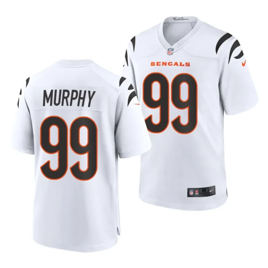bengals myles murphy white 2023 nfl draft game jersey scaled