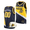 bennedict mathurin pacers city edition 2022 nba draft arizona wildcats navy jersey scaled