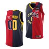 bennedict mathurin pacers x arizona 2022 nba draft navy red split edition jersey scaled