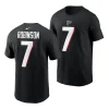 bijan robinson name number 2023 nfl draft first round pick black t shirts scaled