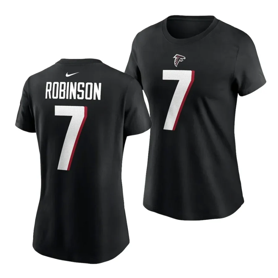 bijan robinson name number 2023 nfl draft first round pick black women shirt scaled